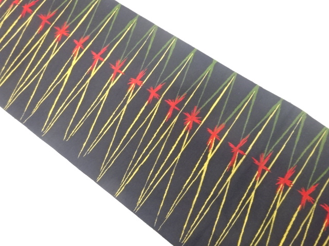 JAPANESE FUKURO OBI / WOVEN GEOMETRIC